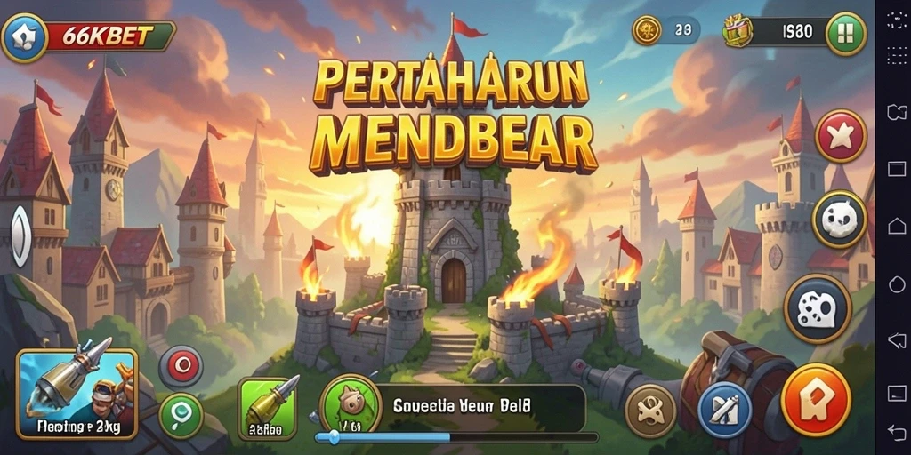 Screenshot menampilkan gameplay seru dari 66KBET Tower Defense.