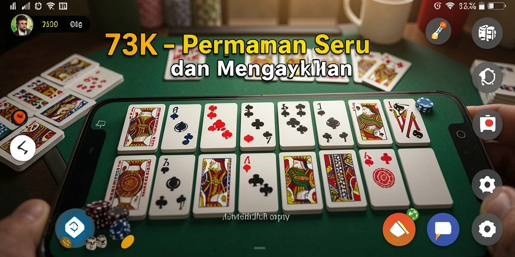 Screenshot gameplay seru dari permainan Domino 73K.