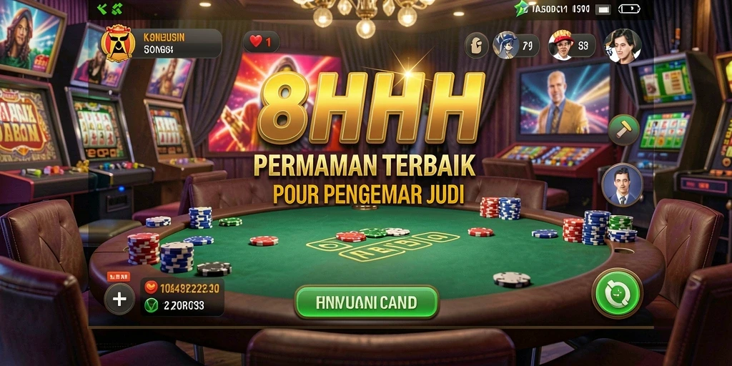 Tampilan gameplay dari permainan kasino yang mendebarkan di 8HHH.