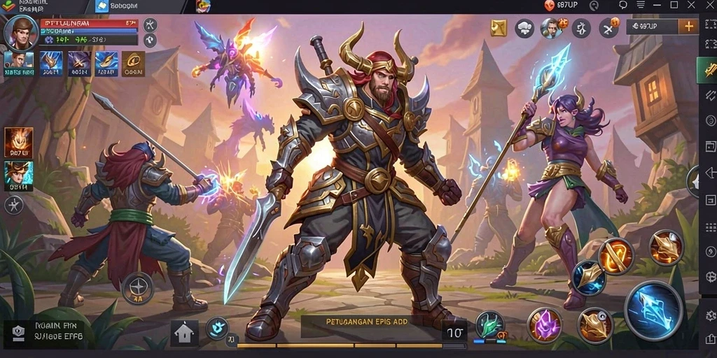 Tangkapan layar gameplay 987UP menampilkan aksi bertempur yang mendebarkan.