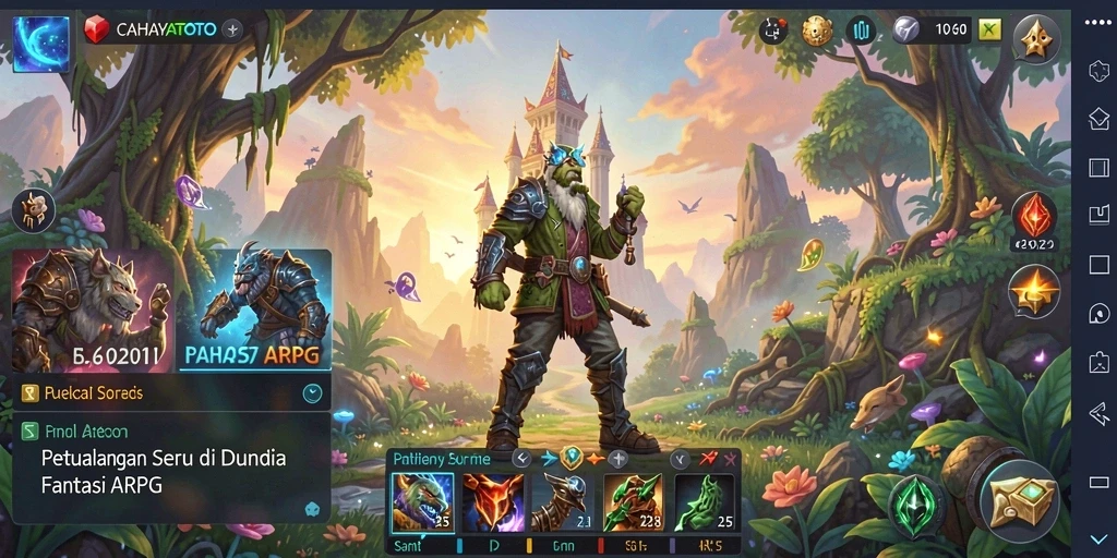 Tampilan gameplay seru dengan pertarungan dinamis di CAHAYATOTO.