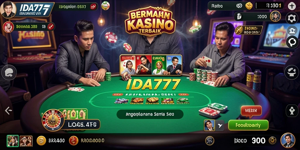 Tampilan menarik gameplay kasino IDA777 dengan berbagai pilihan permainan.