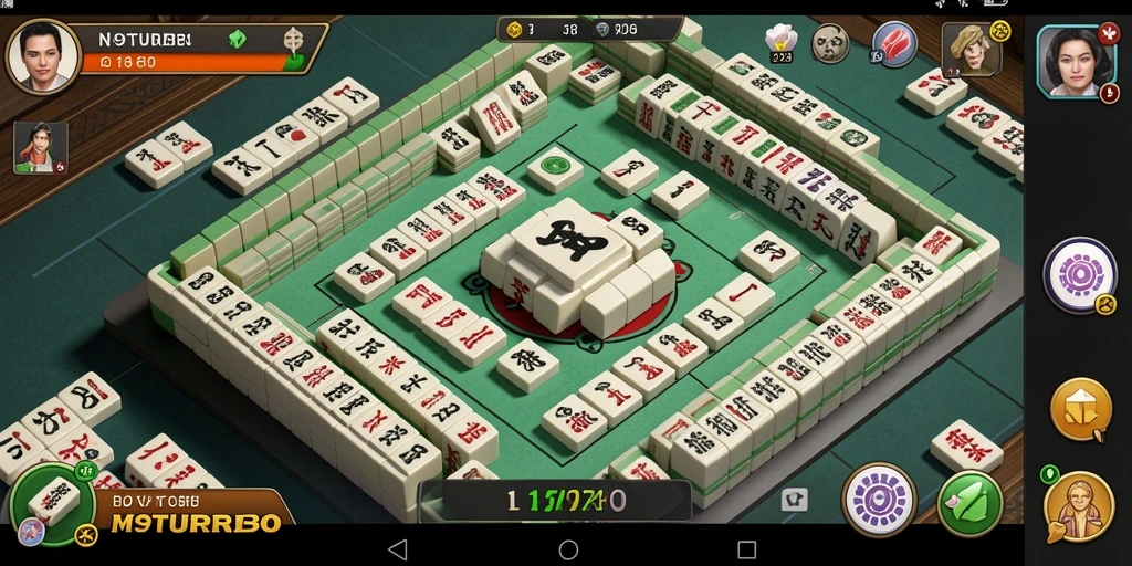 Tampilan menarik dari gameplay Mahjong di N9TURBO.