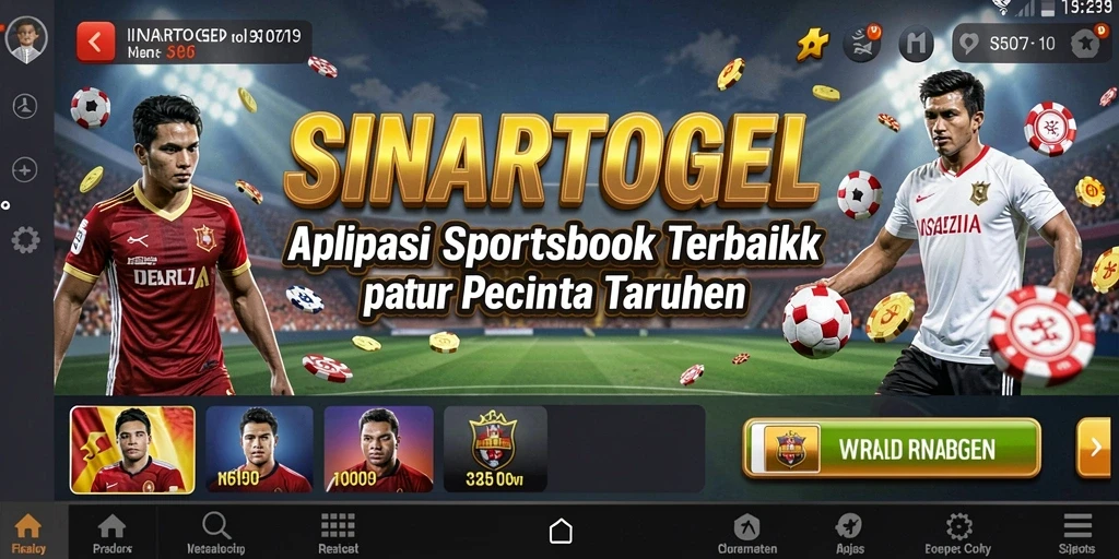 Screenshot gameplay SINARTOGEL menampilkan antarmuka sportsbook yang dinamis.