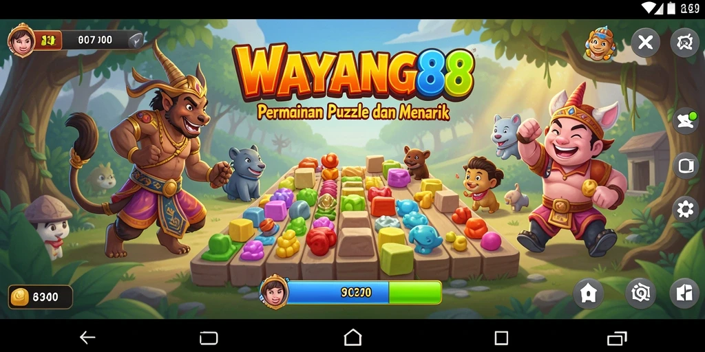 Tampilan menarik gameplay WAYANG88 dengan elemen puzzle yang seru.